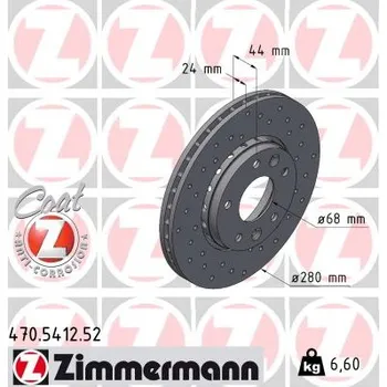 Brzdový kotouč Brzdový kotouč ZIMMERMANN 470.5412.52
