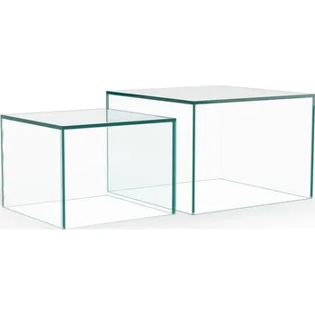 Skleněné konferenční stolky v sadě 2 ks 50x50 cm Dice – Actona ID_1829106
