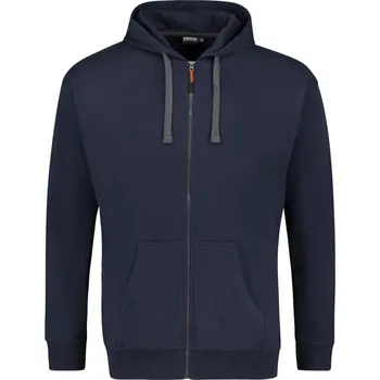 Pánská mikina ADAMO mikina pánská 159306 s kapucí nadměrná velikost 5XL tmavě modrá