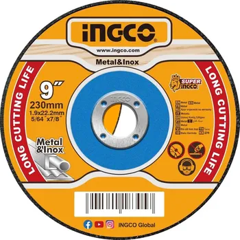 Řezný kotouč Ingco MCD302303 Kotouč řezný na kov, 230 x 1,9 x 22,2 mm
