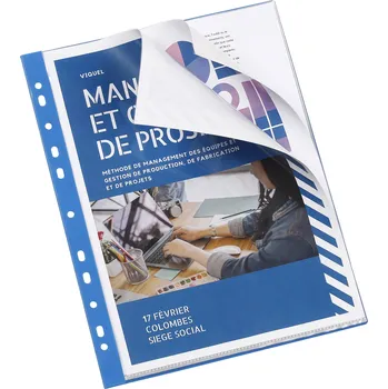 Závěsná prospektová kniha 20 kapes, modrá