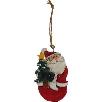 Vánoce Vánoční dekorace k zavěšení Santa X6383/1