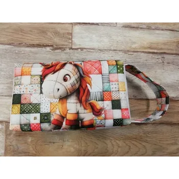 Kosmetická taštička digitální tisk (kočárkovina) - 22 x 12 x 8 cm - patchwork zvířátka