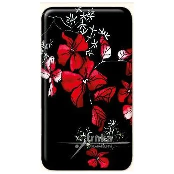 Kosmetické zrcátko Zrcátko 50x90 mm - Rudé květy - Studio Trnka