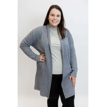 Dámský svetr Italy fashion Kardigan DONA Barva: Šedá, Velikost: UNI: L-3XL