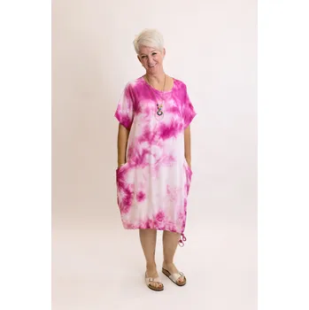 Dámské šaty Italy fashion Šaty BATIC Barva: Růžová, Velikost: UNI - XL-4XL