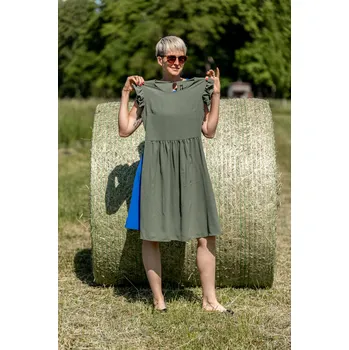 Dámské šaty Italy fashion Šaty SALMA Barva: Khaki, Velikost: UNI