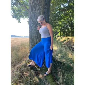 Dámské kalhoty Italy fashion Vzdušné 3/4 kalhoty Barva: Oranžová, Velikost: M/L