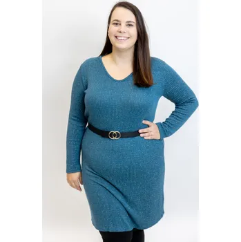 Dámské šaty Italy fashion Úpletové šaty PENNY Barva: Petrolejová, Velikost: UNI: L-3XL