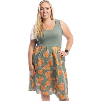 Dámské šaty Italy fashion Letní šaty FRUTA Barva: Khaki, Velikost: UNI: M-XL