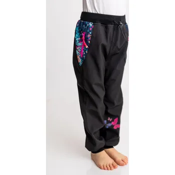 Dívčí kalhoty WOLF nevyteplené softshellové kalhoty [B2481] Barva: Šedá, Velikost: 104