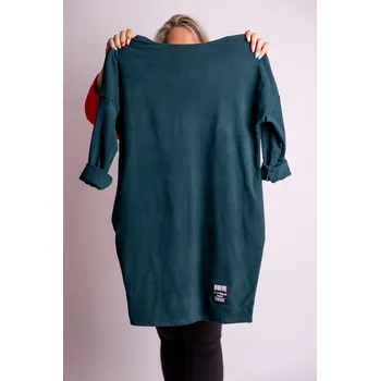 Dámské šaty Italy fashion Šaty COMFY plus Barva: Petrolejová, Velikost: UNI - L-2XL