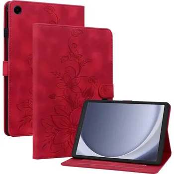 Pouzdro na tablet VSECHNONAMOBIL 131417 ART LILY Zaklápěcí pouzdro pro Samsung Galaxy Tab A11 červené