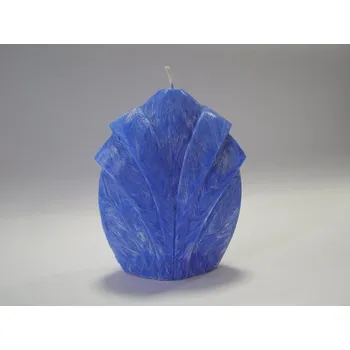 Svíčka Svíčka vonná z palmového vosku - pupen - 14,5 cm - tm. modrá Vůně: peprmint