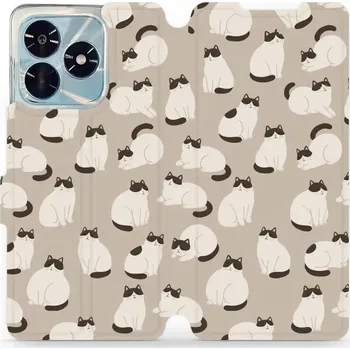 Pouzdro na mobilní telefon Flipové pouzdro Mobiwear - Honor X5c Plus - V160S Kočičáci (Knížkové flip pouzdro, obal, kryt na mobil Honor X5c Plus - V160S Kočičáci, materiál Umělá kůže + TPU - ochrana 360°, stojánek, silikonová vanička, magnetické zavírání)