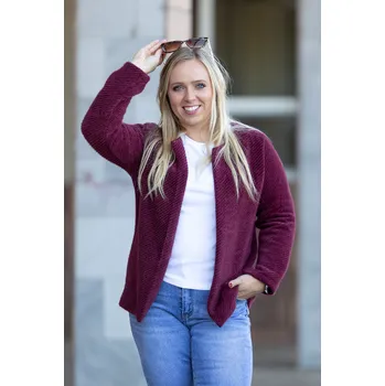 Dámské sako Italy fashion Sako DAMIO Barva: Bordó, Velikost: UNI: M-XL