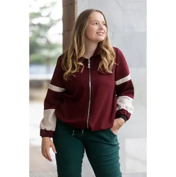 Dámská mikina Antom Dámská elegantní mikina EZRA Barva: Vínová, Velikost: 48