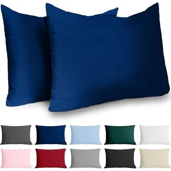 Odpadkový koš Povlak na polštář 30x50 Renforcé Cotton (sada 2 ks) - Tmavě modrý - Hustě tkaný s 57 nitěmi/cm2 -