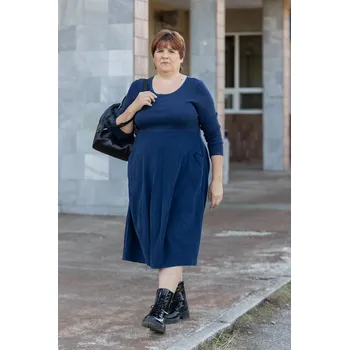 Dámské šaty Italy fashion Šaty DORIS Barva: Tmavě modrá, Velikost: UNI: XL-3XL