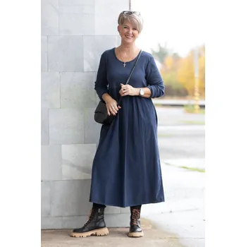 Dámské šaty Italy fashion Dlouhé šaty COLETTE Barva: Tmavě modrá, Velikost: UNI: XL-3XL