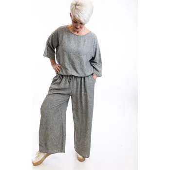 Dámské oblečení Italy fashion Dámský komplet MILA Barva: Šedá, Velikost: UNI: L-3XL