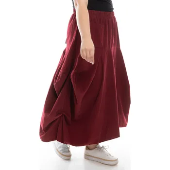 Dámská sukně Italy fashion Manšestrová sukně JULIA Barva: Vínová, Velikost: UNI: L-2XL