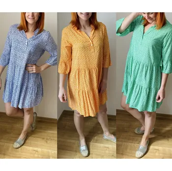 Dámské šaty Italy fashion Vzdušné šaty Barva: tyrkysová, Velikost: UNI - L/XL