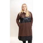 Italy fashion Šaty s kapucí SUNSHINE Barva: Hnědá, Velikost: UNI: L-2XL