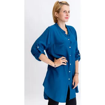 Dámské šaty Italy fashion Košilové šaty LARA Barva: Petrolejová, Velikost: UNI - L-2XL