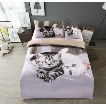 Povlečení Universal design Ložní povlečení s 3D kočičkami