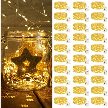 Vánoce LED Světelný řetěz na baterie 27 kusů teplá bílá