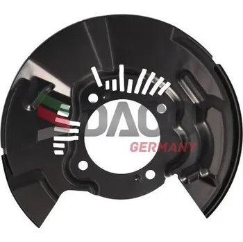 Brzdový systém Ochranný plech proti rozstřikování, brzdový kotouč DACO 613931