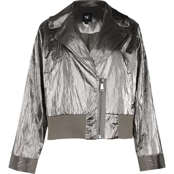 Dámský kabát Bunda Nu Denmark 8325-35 hnědo-zelená kovová alá křivák Velikost: 36