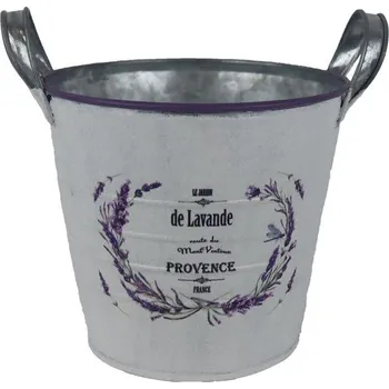 Zahrada Květináč plechový motiv levandule K4595/3