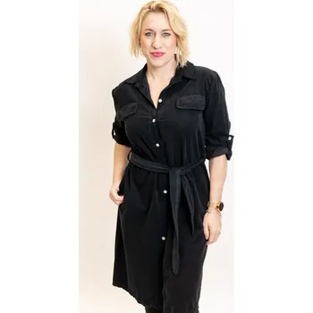 Dámské šaty Italy fashion Manšestrové šaty JENNY Barva: Černá, Velikost: UNI: L/XL