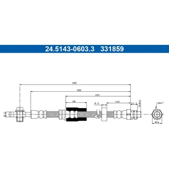 Brzdová hadice Brzdová hadice ATE 24.5143-0603.3
