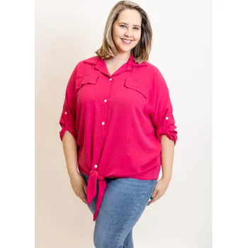 Pánská košile Italy fashion Maxi košile MARILISA Barva: Růžová, Velikost: UNI: XL-4XL