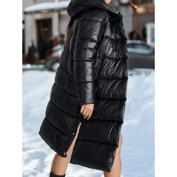 Dámský kabát Sinsay - Zateplený kabát s kapucí - černá - ZU012-99X - ZU012-99X-S-1