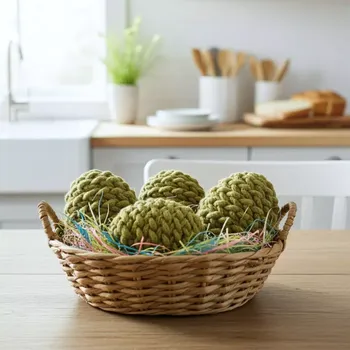 Velikonoční dekorace Khaki vajíčko (velikonoční dekorace)