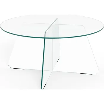 Skleněný kulatý konferenční stolek ø 80 cm Samos – Actona ID_1829144