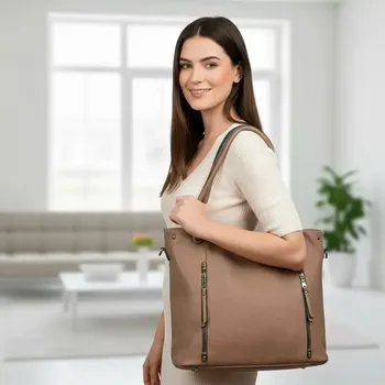 Kabelka Dámská hnědá shopper kabelka Bella Belly M4957