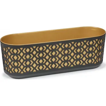 Zahrada Lamela LAMELA, truhlík AZTEK 600 mm, zlatý