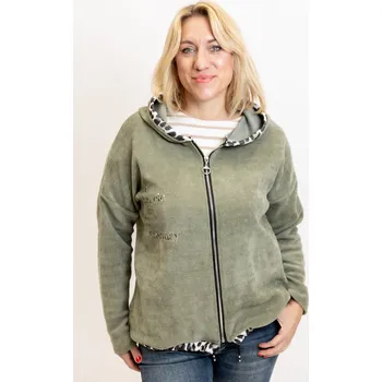 Dámská mikina Italy fashion Pohodlná mikina MIRACLE Barva: Khaki, Velikost: UNI: L-2XL