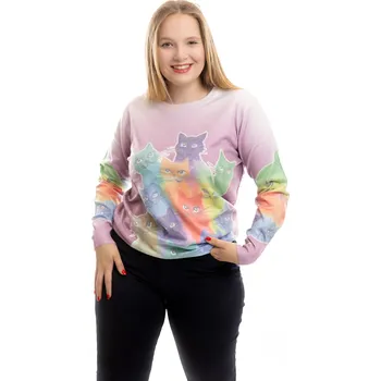 Dámský svetr F.J.J. Svetr KITTEN Barva: Fialová, Velikost: L/XL