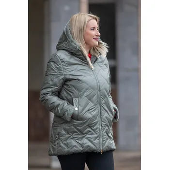 Dámská bunda S'WEST Bunda s kožíškem KORI [B8392-12012] Barva: Khaki, Velikost: 44