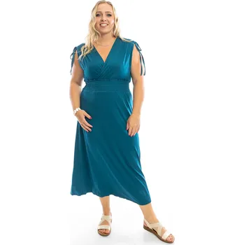 Dámské šaty Italy fashion Letní šaty LUNETA Barva: Petrolejová, Velikost: UNI: M-2XL
