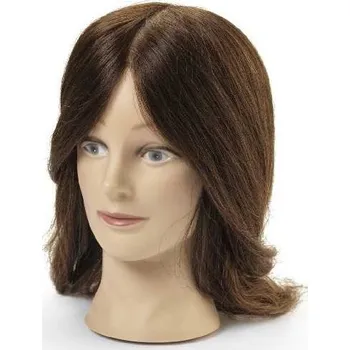 Příčesek VÝPRODEJ: BraveHead 9851 Female Dark Brown - cvičná hlava, 100% lidské vlasy, 40 - 45 cm