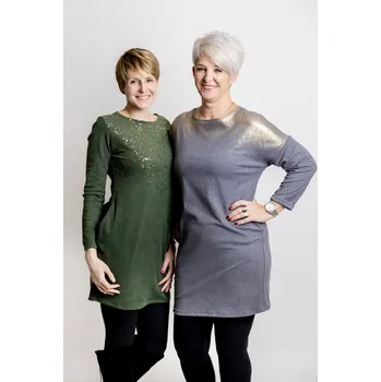 Dámské oblečení Italy fashion Šaty SIMPLY GOLD Barva: Šedá, Velikost: UNI: M-XL