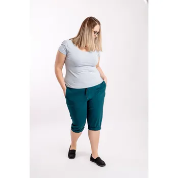 Dámské kraťasy Italy fashion Dámské kraťasy CROP plus Barva: Petrolejová, Velikost: UNI: XL-4XL