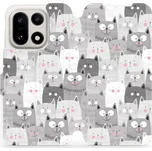 Flipové pouzdro Mobiwear - OnePlus 15 - M099P Kočičky (Knížkové flip pouzdro, obal, kryt na mobil OnePlus 15 - M099P Kočičky, materiál Umělá kůže + TPU - ochrana 360°, stojánek, silikonová vanička, magnetické zavírání)